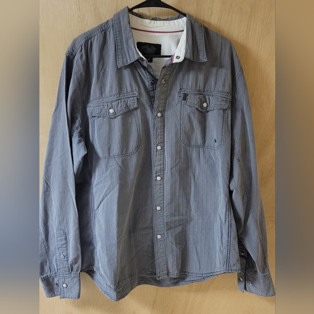 Harley-Davidson Gray Button-Up Shirt